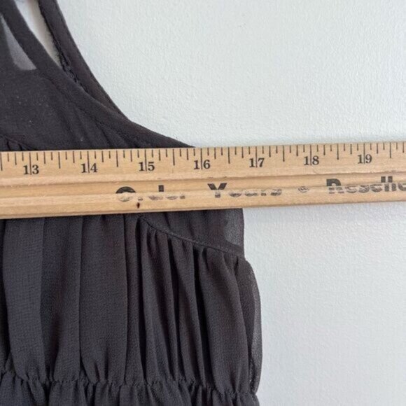 Y2K Vintage Zara Gray Grey Grunge Embellished Sparkly Cut Out Tank Dress Mini L - Picture 13 of 16